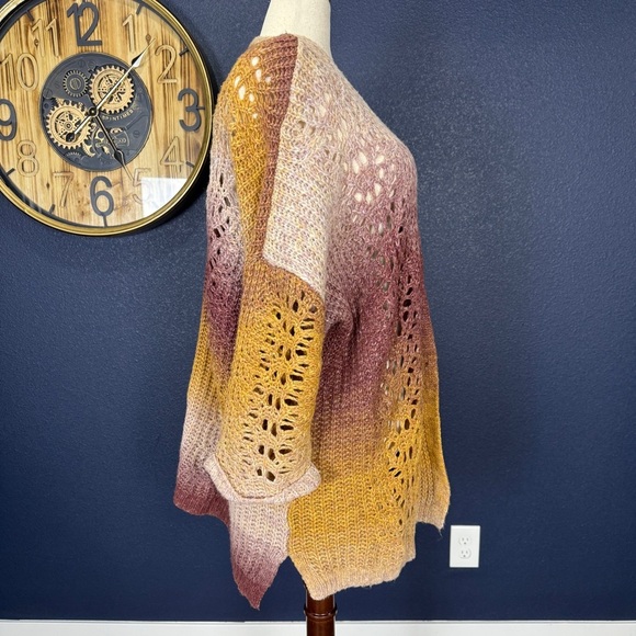 Maurices Spacedye Wave Stitch 3/4 Sleeve Cardigan Plus Size 3X - Picture 5 of 8